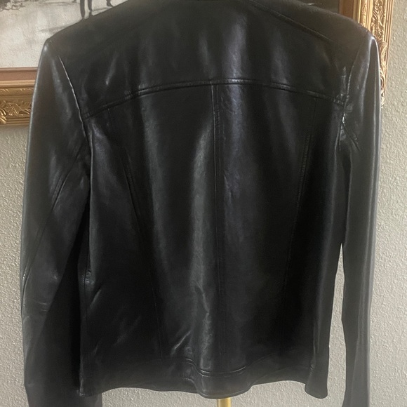 Bernardo Black Leather Jacket - Picture 11 of 14